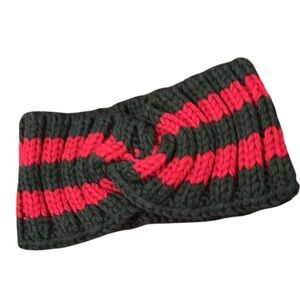 Red and green Knitted Headband